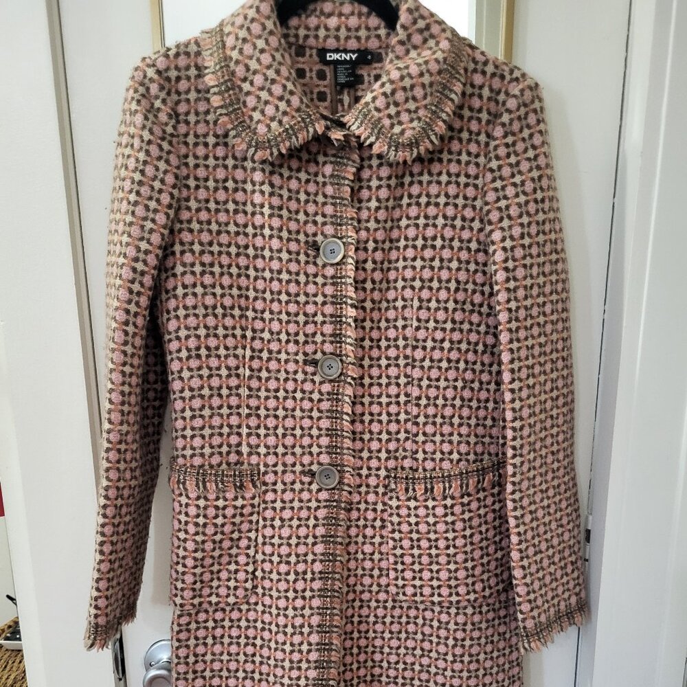 Vintage DKNY light wool coat